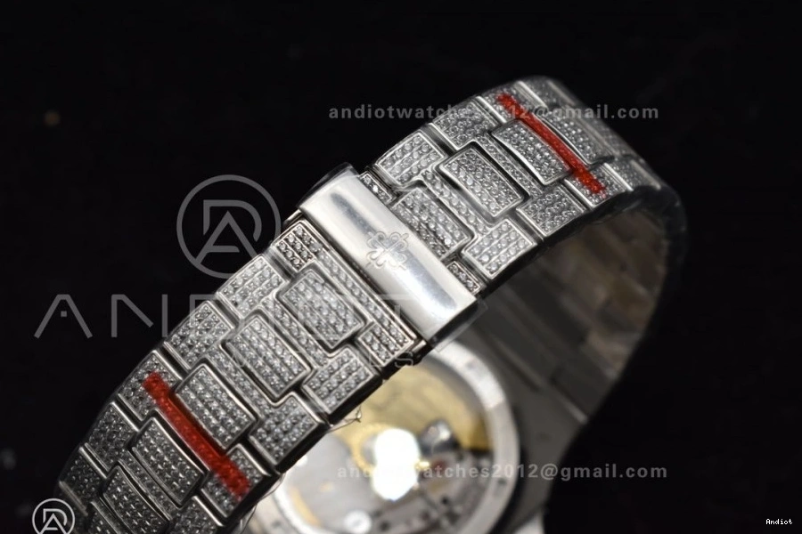 SS Diamonds Bezel Dial Bracelet & Diamonds Nautilus 5711 on A324 Full TWF 0123